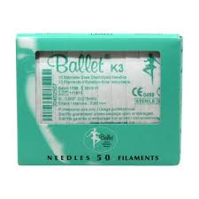 Ballet Needle K3 S/Steel Elect 50pk