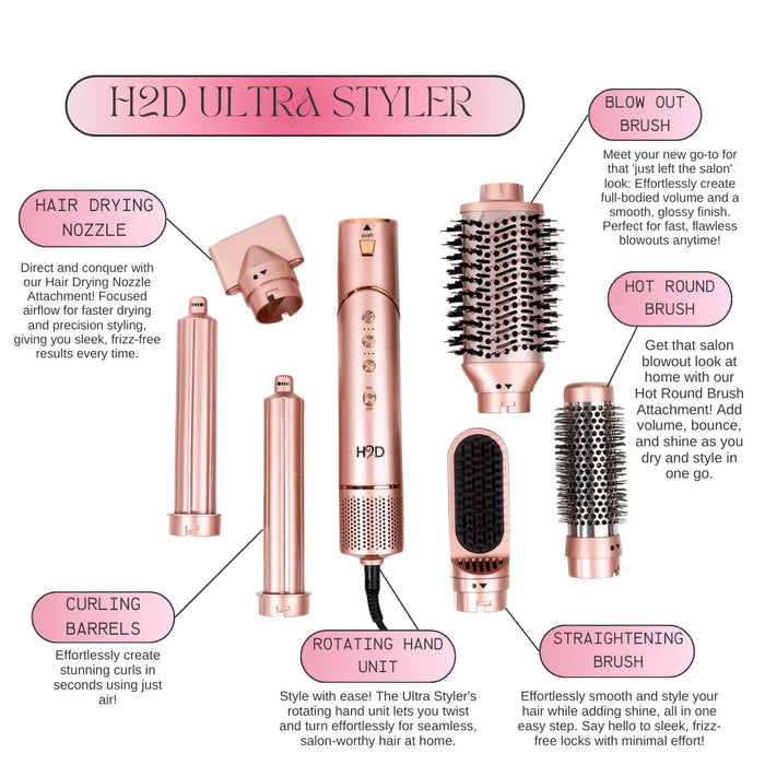 H2D - Ultra Styler 6 In 1 Multi Styler Rose Gold