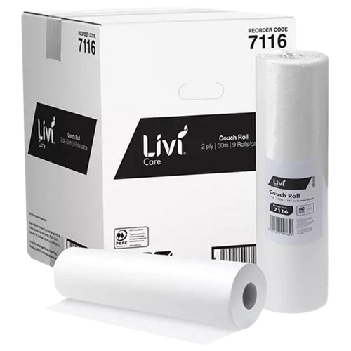Livi - Paper Perforated Couch Roll 50m