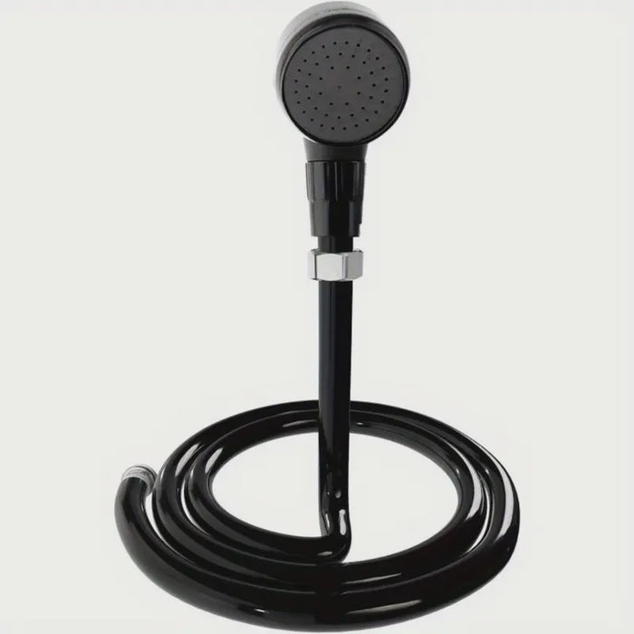 Black Shower Hose and Head