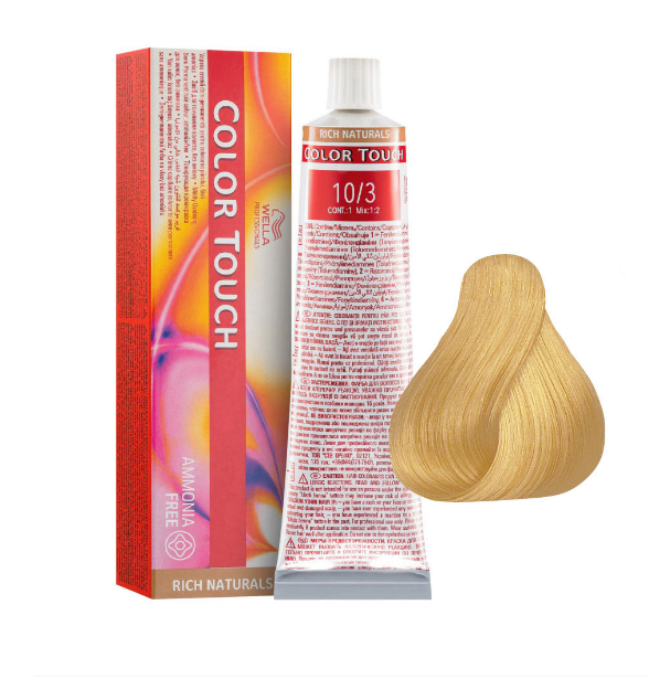 Wella Colour Touch - 10/03 Light Blonde Natural Gold 60g