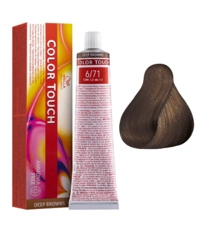 Wella Colour Touch - 6/71 Dark Blonde Brown Ash 60g