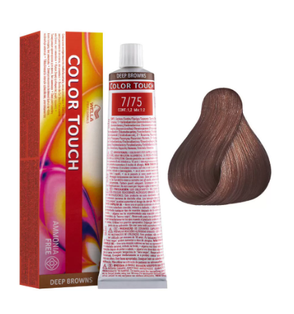 Wella Colour Touch - 7/75 Med Blonde Brown Mahogany 60g
