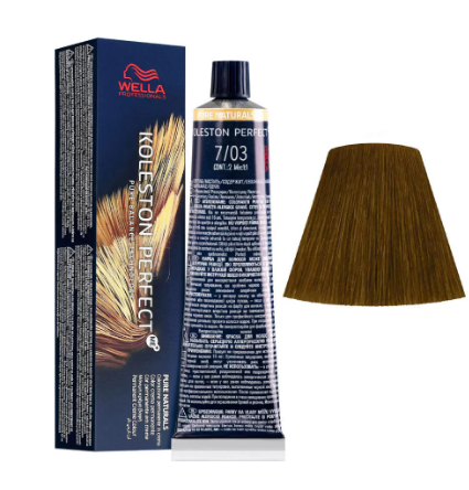 Wella Koleston Perfect - 7/03 Medium Blonde Natural Gold 60g