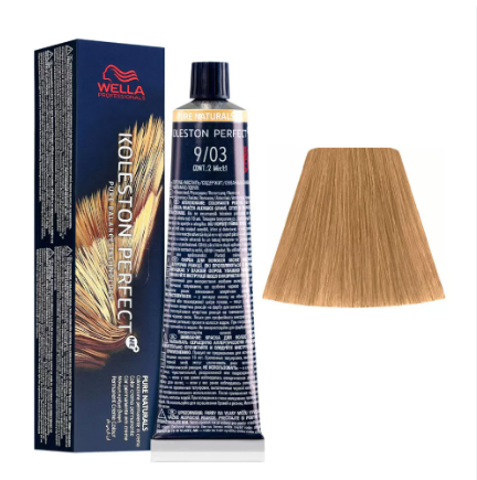 Wella Koleston Perfect - 9/03 Very Light Blonde Natural Gold 60g