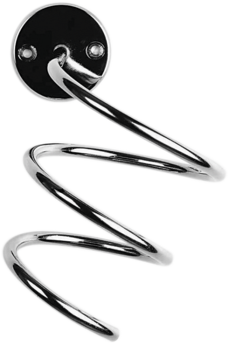 Dryer Holder Wall Spiral Chrome Right
