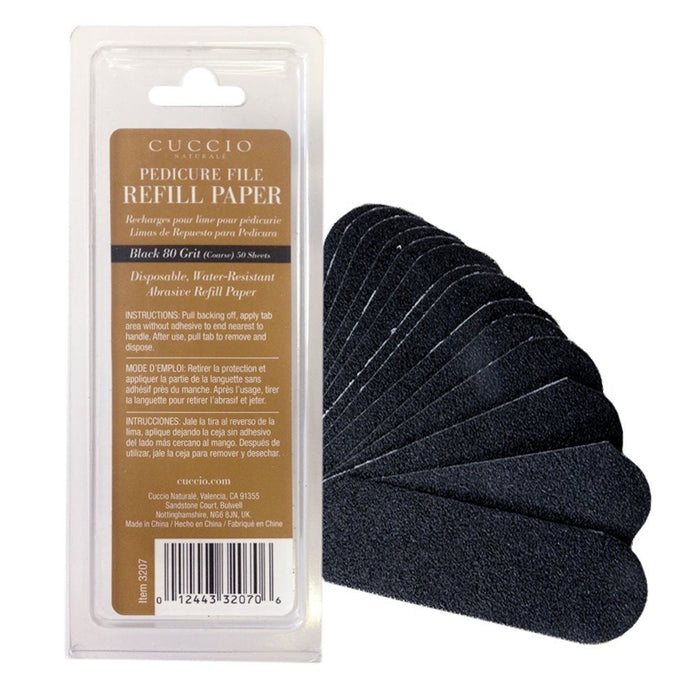 Cuccio - Black Pedi File 80gt Refills 50pk