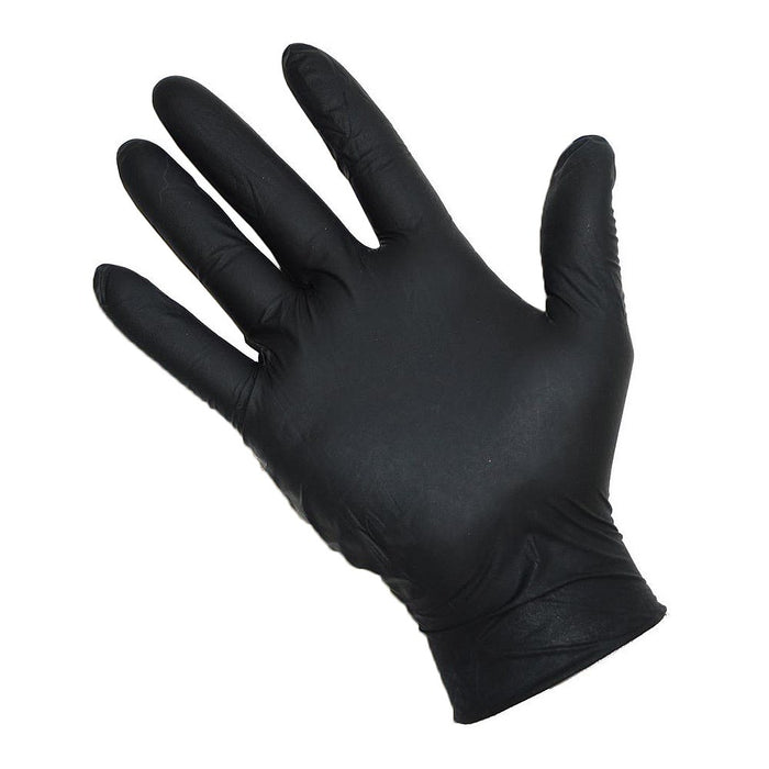 Large Premium Black Nitrile Powder Free Gloves 100pk