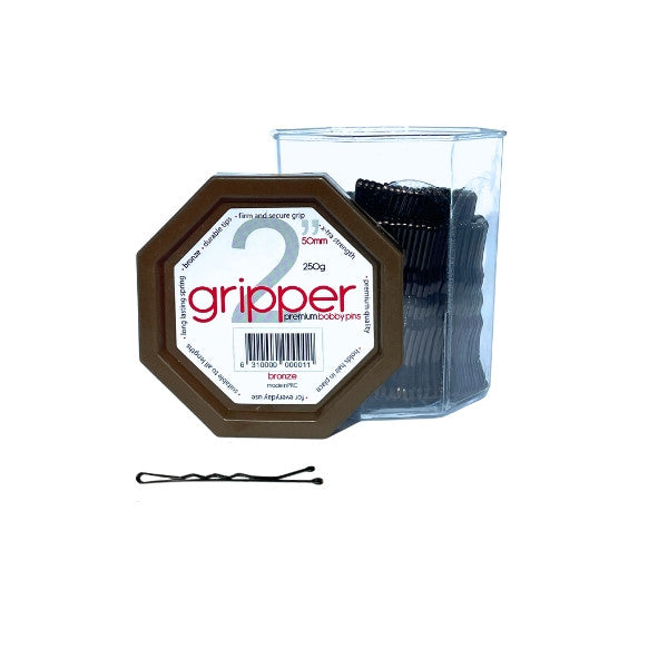 Gripper - BRONZE Medium Bobby Pins 50mm
