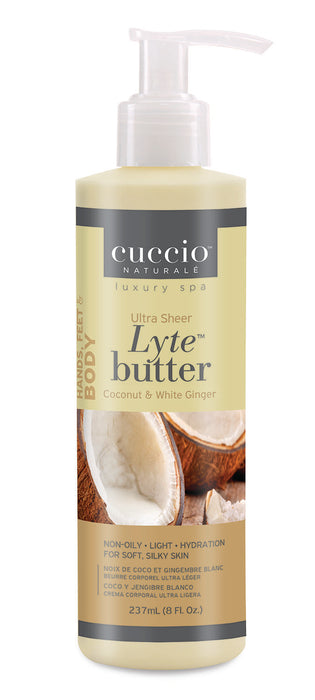 Cuccio - Coconut & Ginger Lyte Butter 237ml