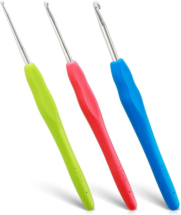 Crochet Hooks Coloured 3 Pack