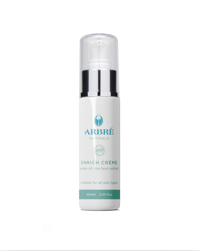 Skincare bottle labeled 'Arbre' on a white background
