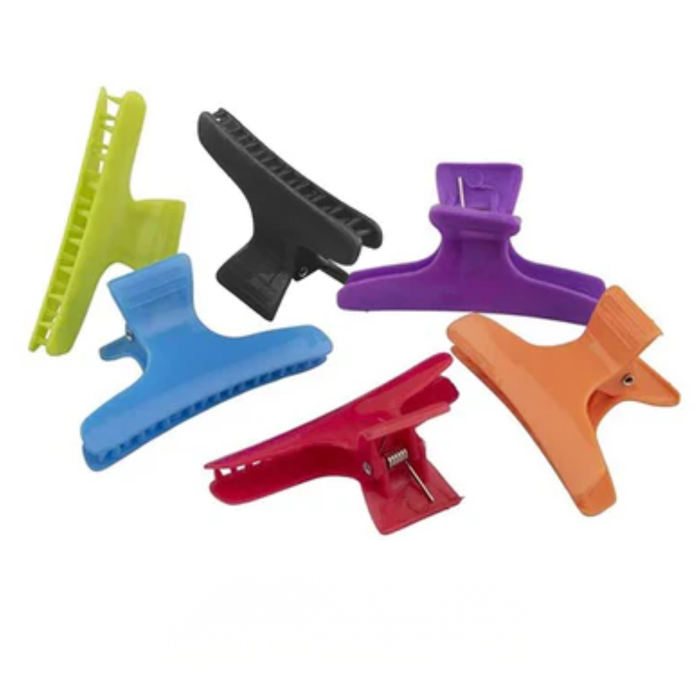 999 - Butterfly Clamps Large Mix Bold Colours 12pc