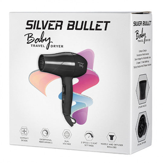Silver Bullet - Baby Travel Hair Dryer / Black