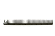 A black carbon basin comb with distinct white branding on one end.