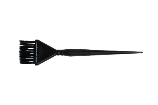 A large soft flex tint brush used for hair coloring, with black bristles and a black handle.