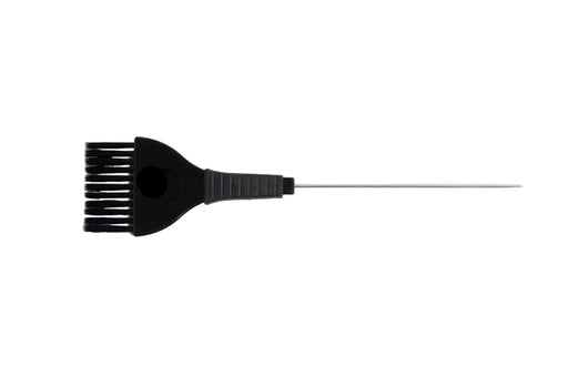 A black metal end tint brush with a rectangular head and a long handle.