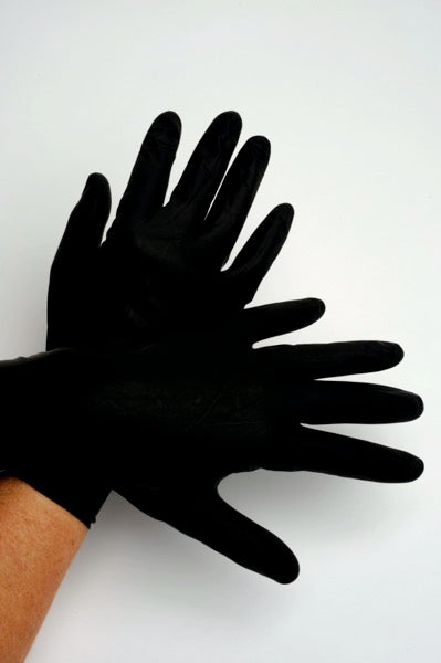 Glide - Medium Reusable Black Gloves 24pk