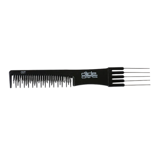 A black plastic wide-tooth comb with six metal teeth on the end, featuring the 'dide' brand logo and 'COT' text on a light gray background.