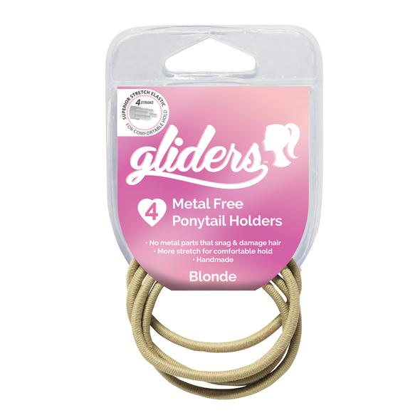 Gliders - Metal Free Hair Ties 4pc / Blonde