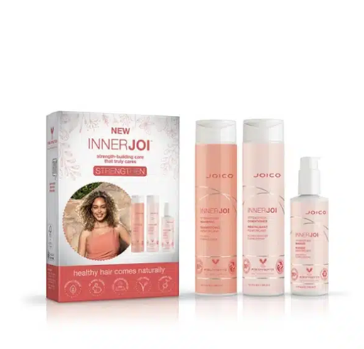 Joico hair care products including a box and bottles on a white background