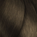 Close-up of dark brown hair strands