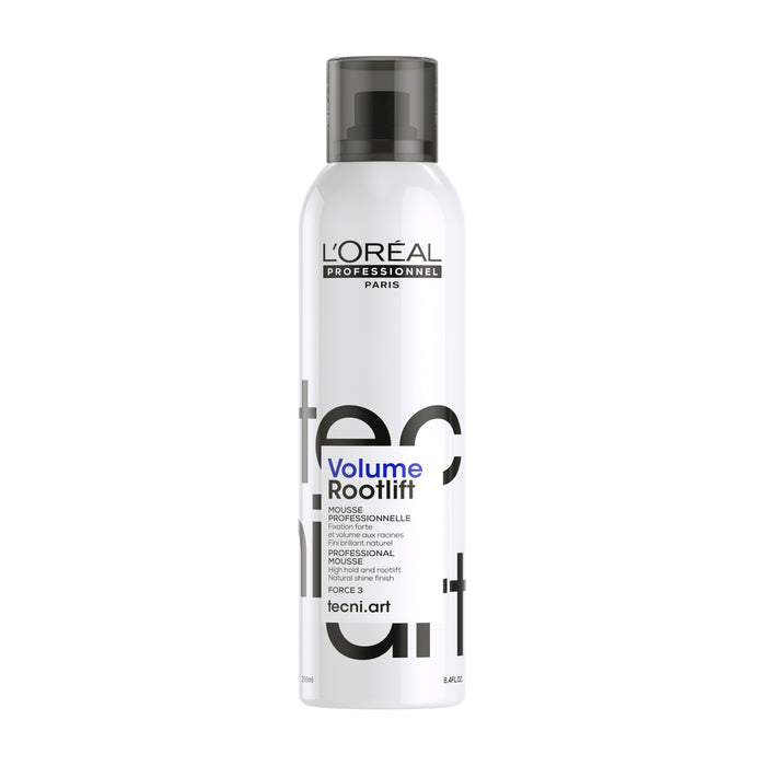 L'Oreal Volume Rootlift hair product bottle on a white background