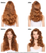 Before and after comparison of styled hair on a person with red hair.