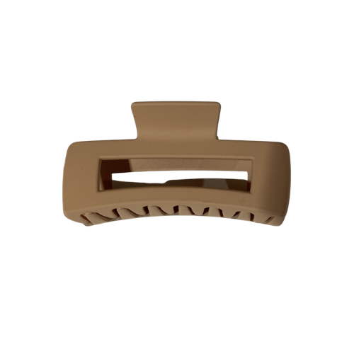 Avela - Rectangle Large Claw Clip 11cm Latte