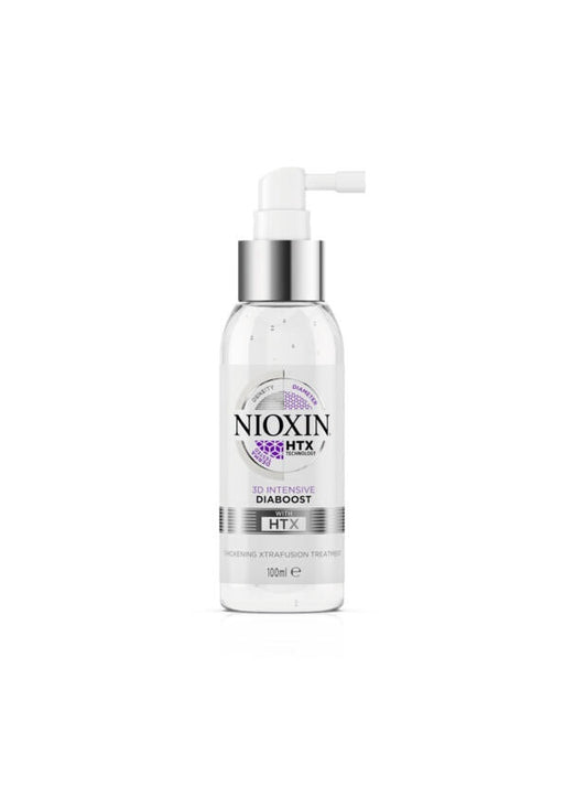 A bottle of Nioxin Diaboost Hair Loss Treatment, 100ml.