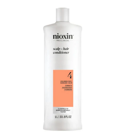 Nioxin scalp and hair conditioner bottle on a white background