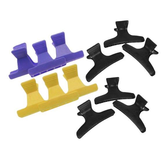 Butterfly Clips Small/Large 12pk Coloured MIX