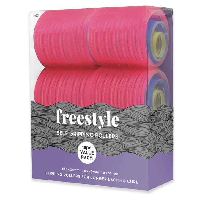 Freestyle - Self Grip Velcro Rollers 18pc