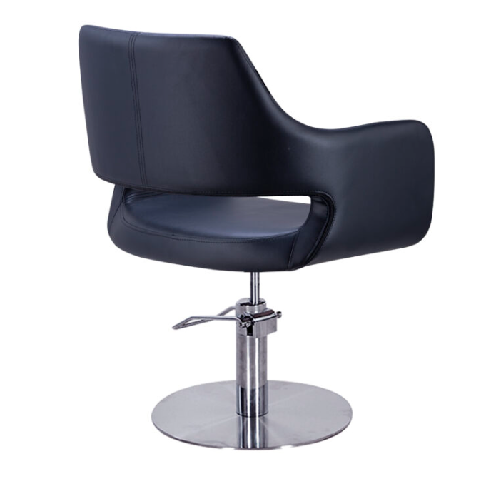 Karma Mudgee Salon Chair – Black with Stainless Round base
