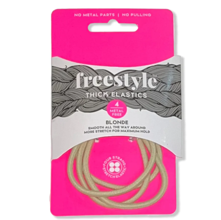 Freestyle - Metal Free Thick Elastics 4pc Blonde