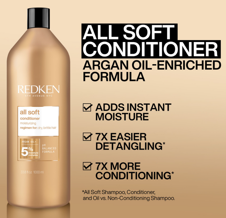 Redken - All Soft Conditioner With Argan Oil 1 Litre