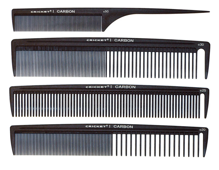 Cricket - Carbon Comb Stylist 4pc Pack - 1 of each style