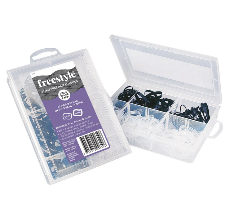 Freestyle - Snag Free Elastics 216pc With Storage Case