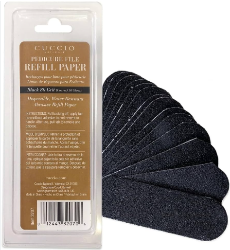 Cuccio - Black Pedi File 180gt Refills 50pk
