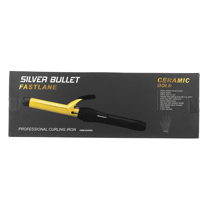 Silver Bullet - Fastlane Ceramic Curling Tong 25mm / Gold