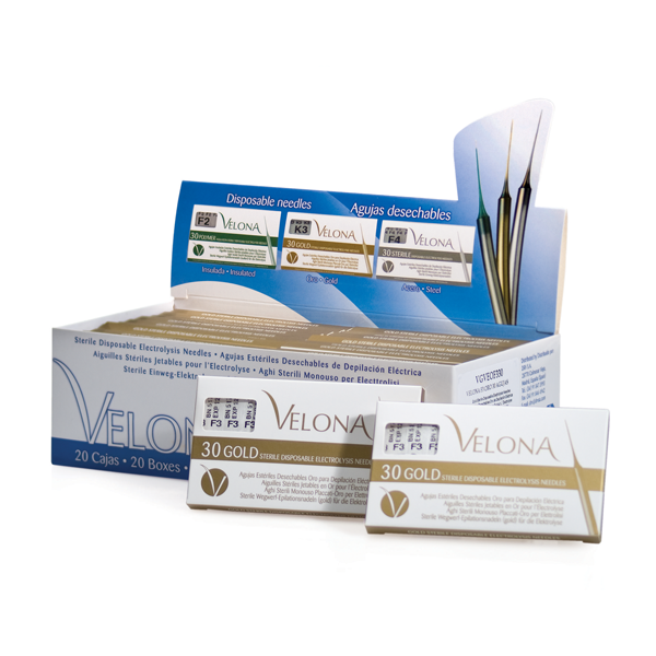 Velona - F2 Gold Electrolysis Needle 30pk