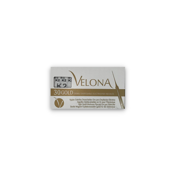 Velona - K2 Gold Electrolysis Needle 30pk