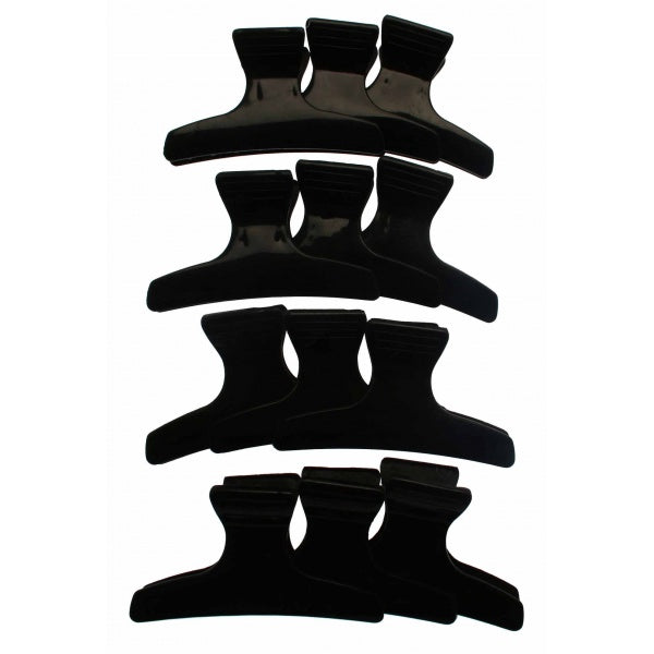 Butterfly Clips Small 12pk / Black