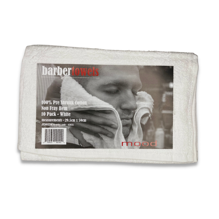 In Mood - White Barber Towels 10pk