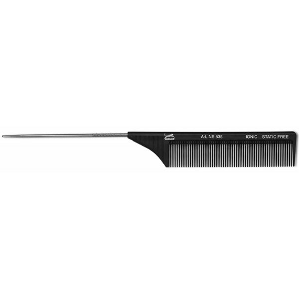 Jag - #535 Ionic A-Line Metal Tail Comb