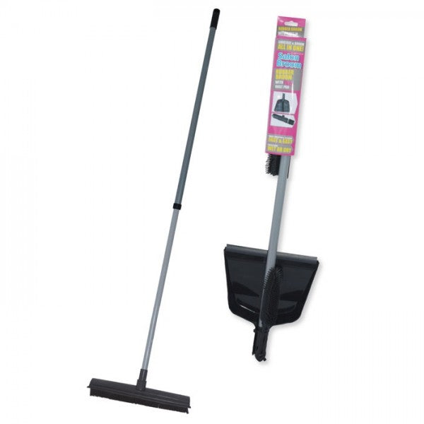Salon Broom with Dustpan